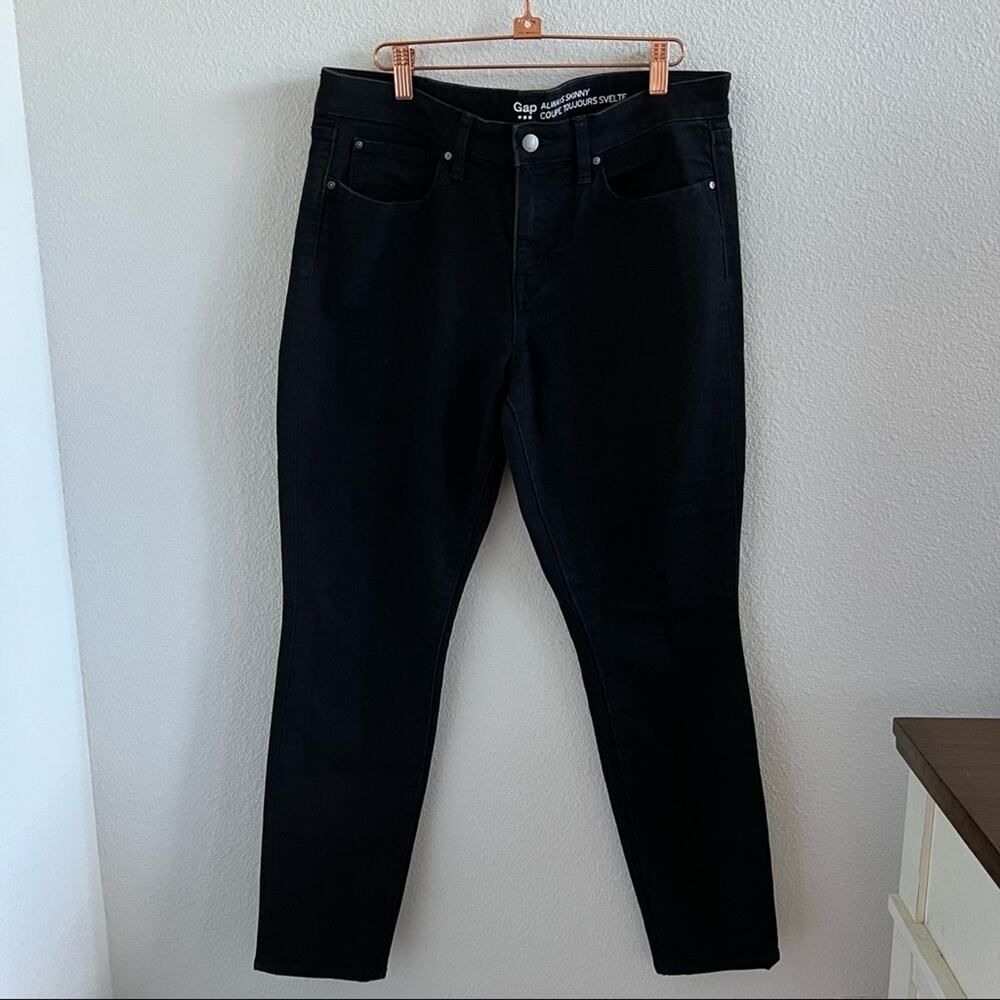 GAP Always Skinny Black Washed Denim Jeans 12 / 31 R